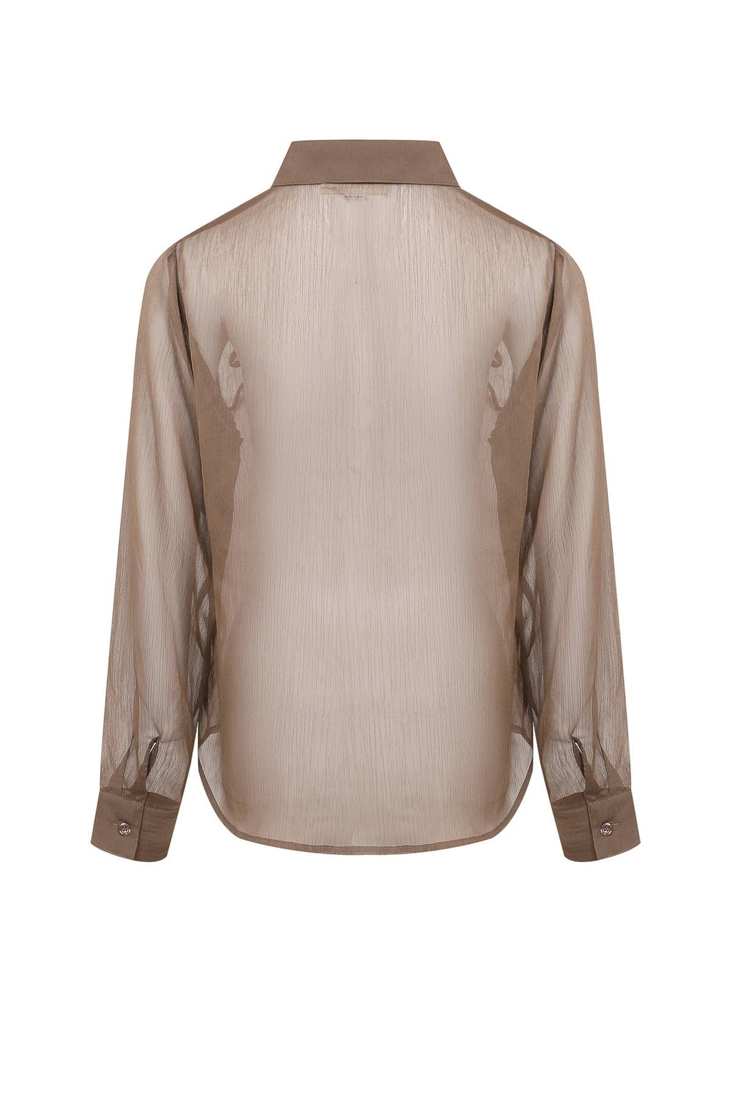 Yoryu Chiffon Shirt with Wave Texture Applique
