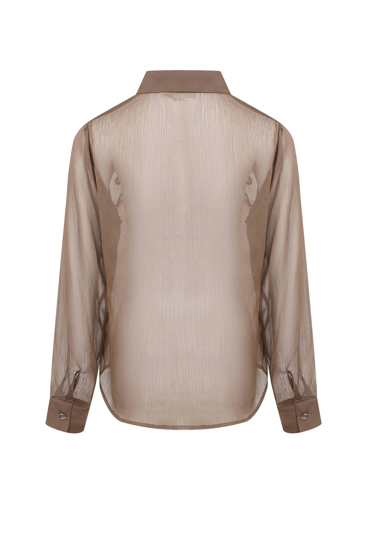 Yoryu Chiffon Shirt with Wave Texture Applique