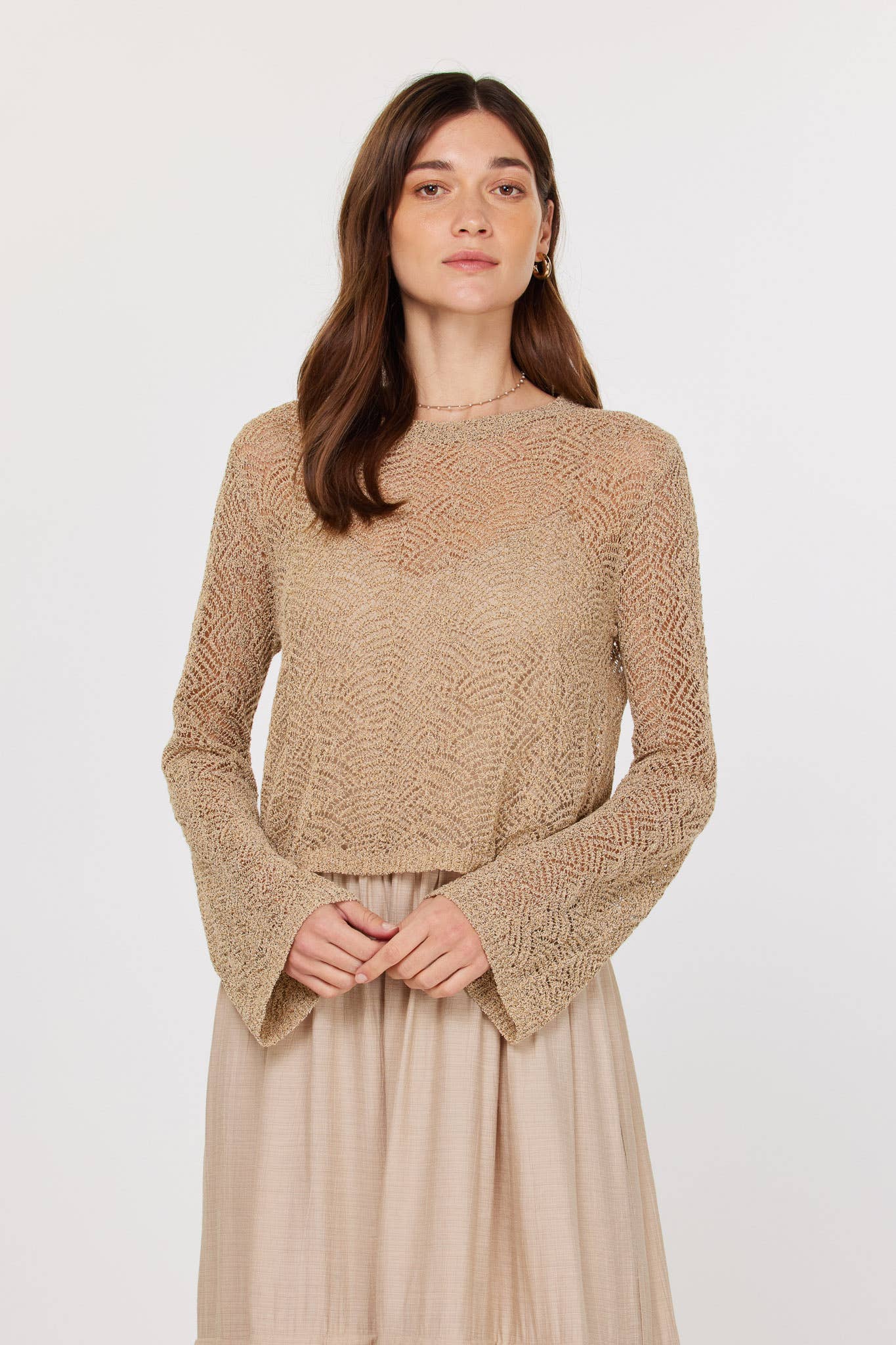 Twofer Sweater & Tiered Midi Dress Set