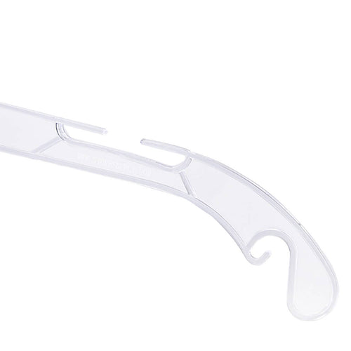 17" Heavy Weight Clear Plastic Dress Hangers - Case of 100