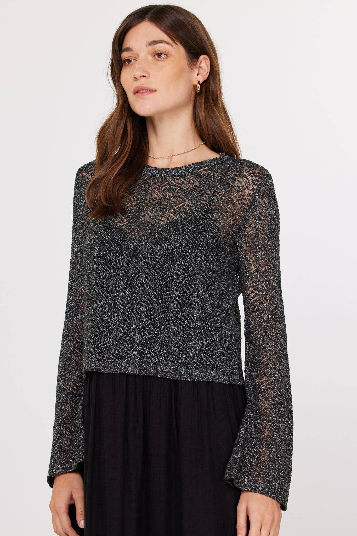 Twofer Sweater & Tiered Midi Dress Set