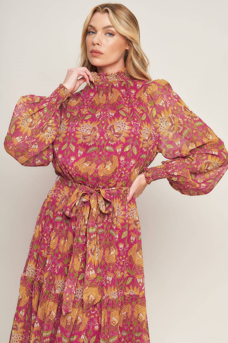 A printed woven maxi dress - ID20477