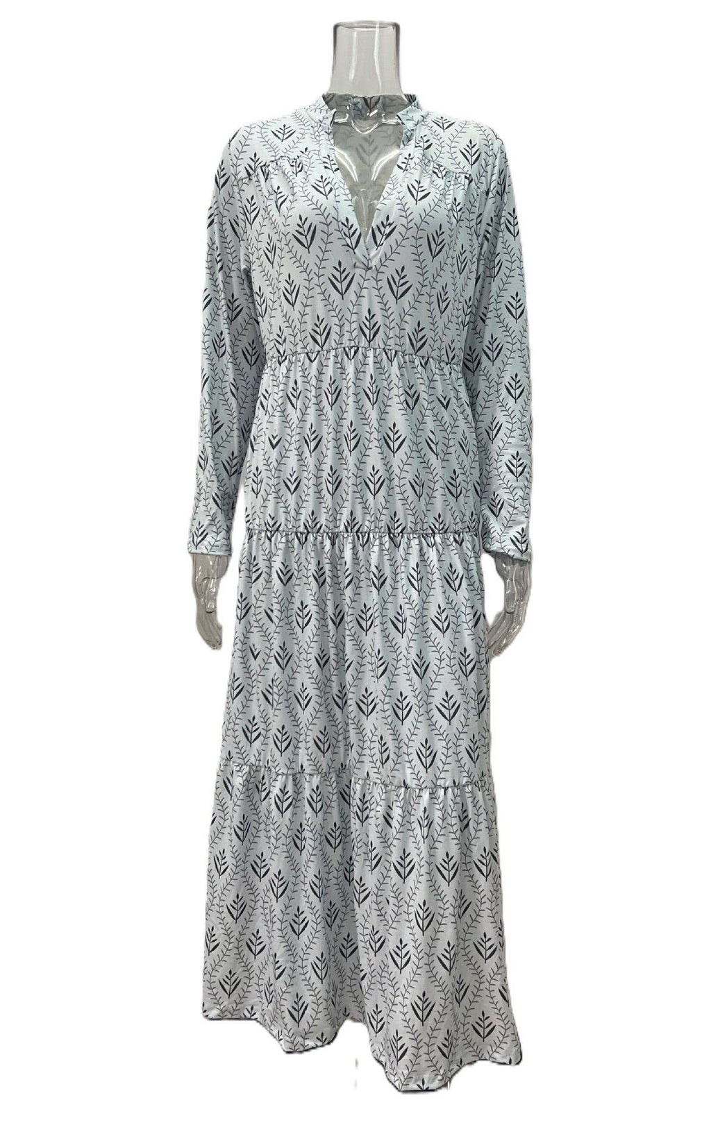 Vintage Print Fashion Maxi Dress
