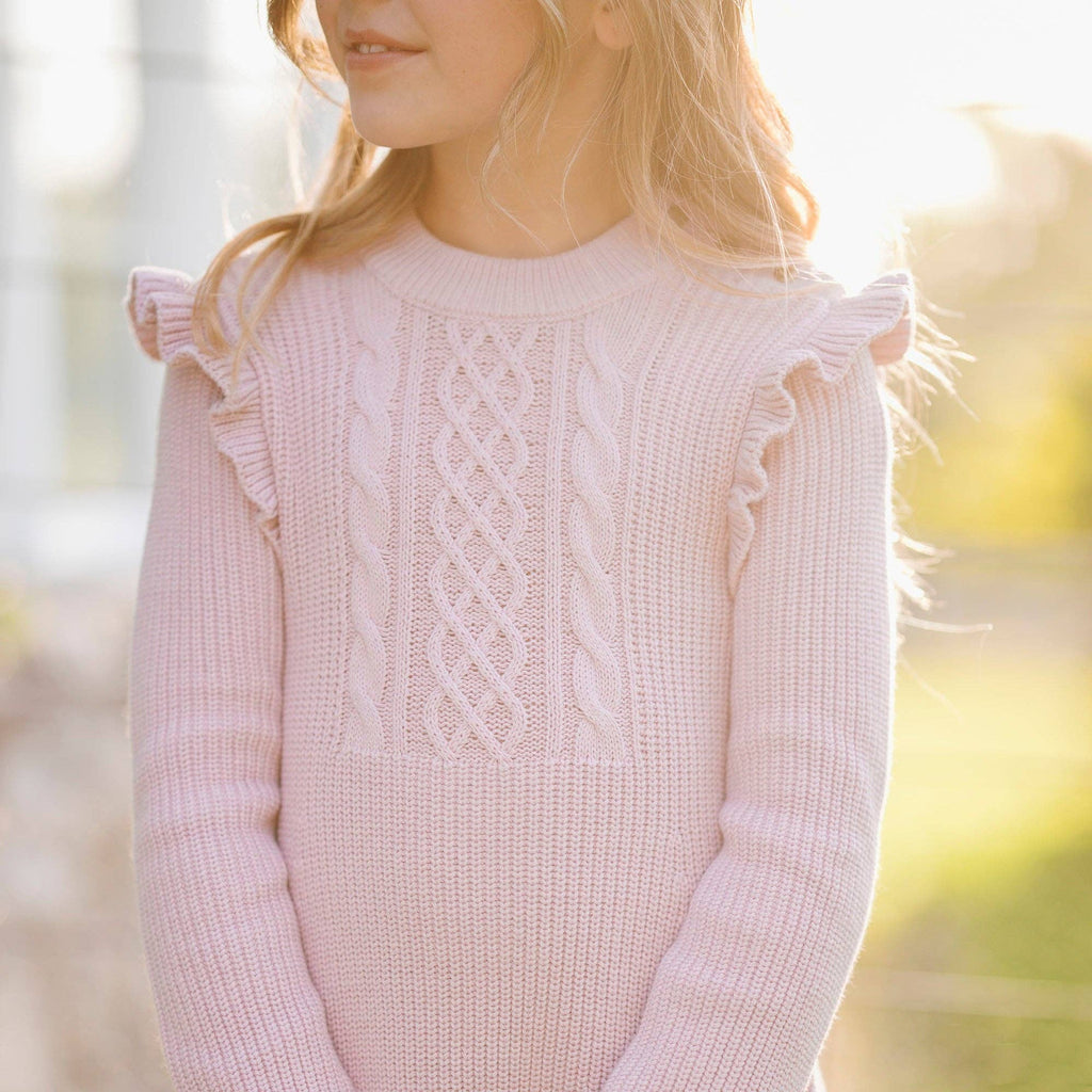 Organic Flutter Detail Sweater Dress