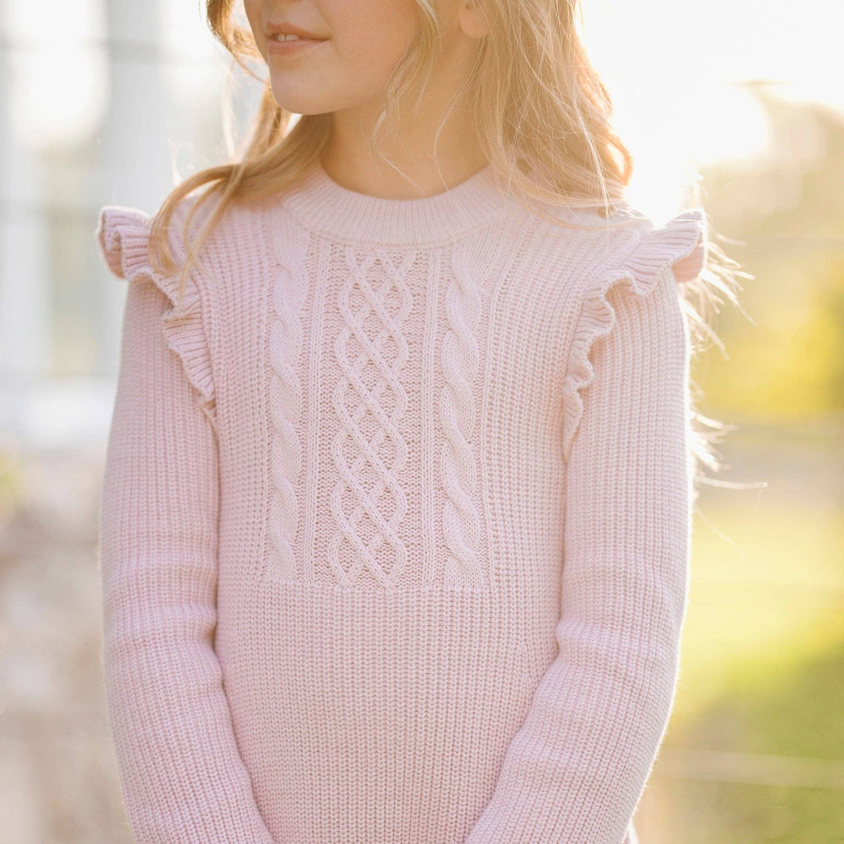 Organic Flutter Detail Sweater Dress