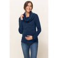 Cowl Neck Sweater Knit Maternity Top