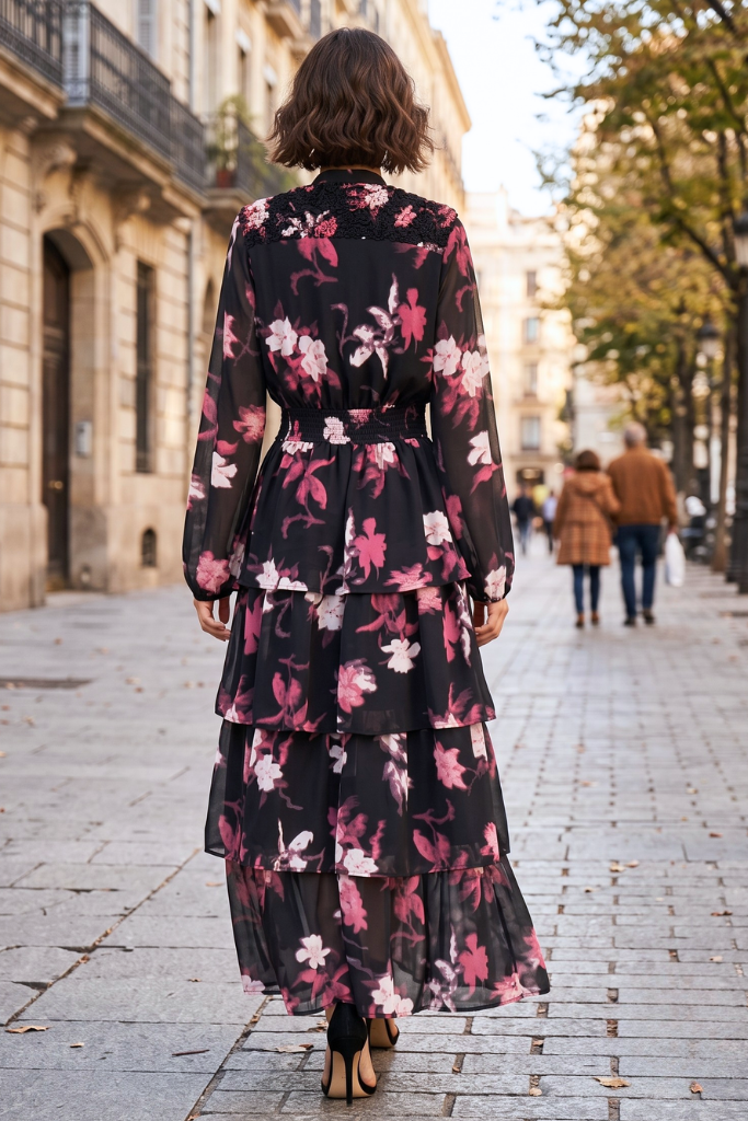 Floral Full Dress R8970