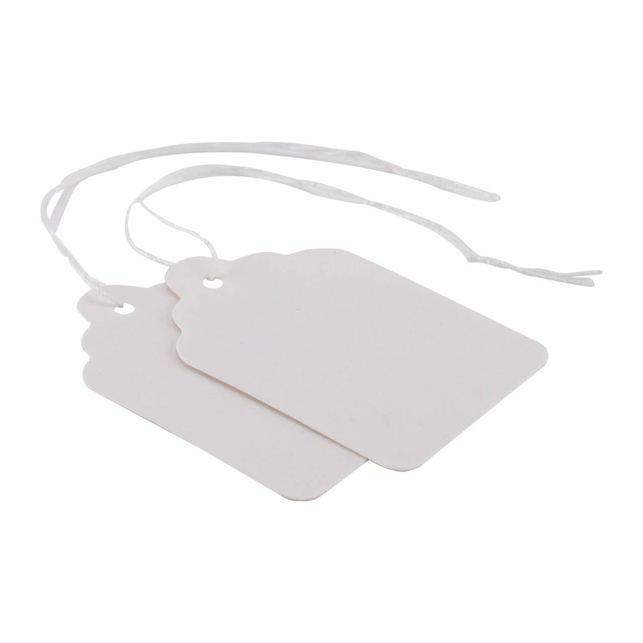 #7 Strung Merchandise Price Tags - White - Carton of 1,000