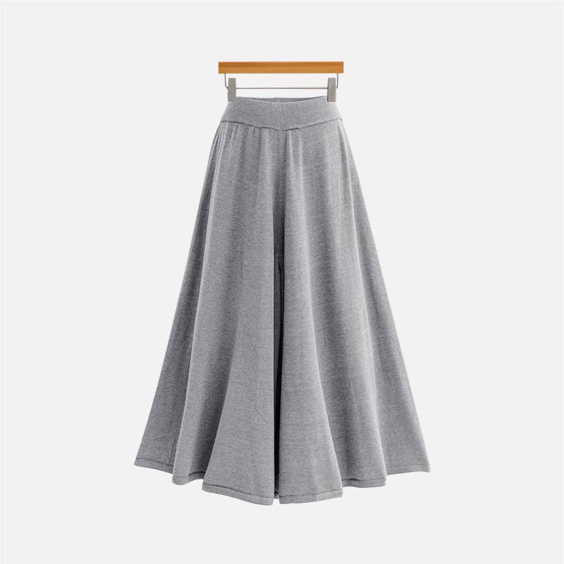 High-Waisted Loose-Fitting Midi Skirt