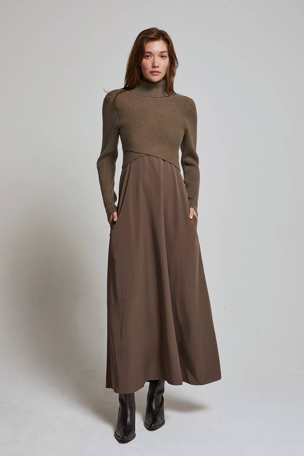 CX9288 - Brooks Dress and Sweater Two-Piece Set