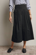 Pleated A-Line Midi Skirt