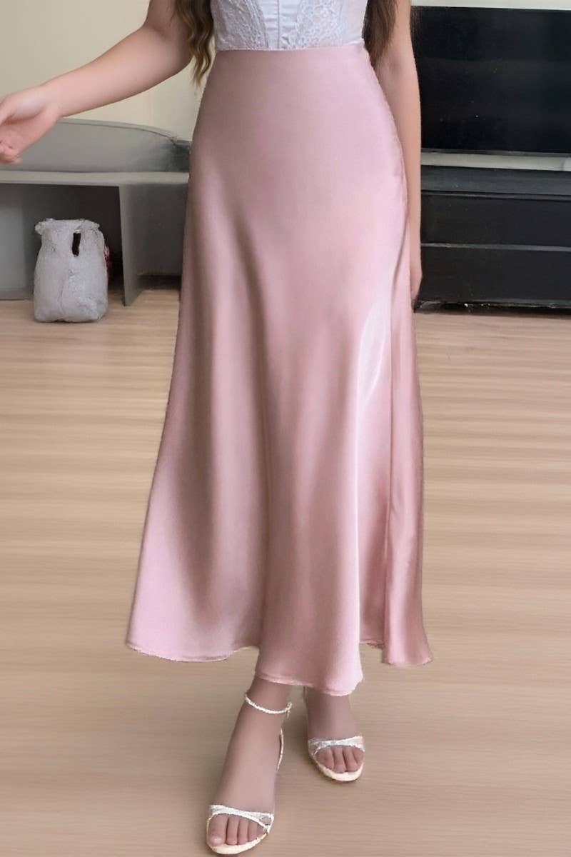 CWBLS00755_SATIN MERMAID PENCIL SKIRT FALL WINTER