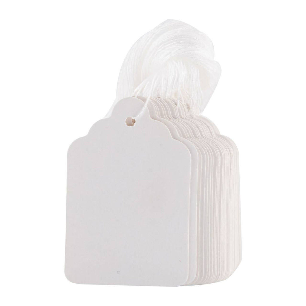 #7 Strung Merchandise Price Tags - White - Carton of 1,000