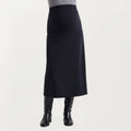Maternity High Waist Stretch Knit Midi Skirt with Seamless S