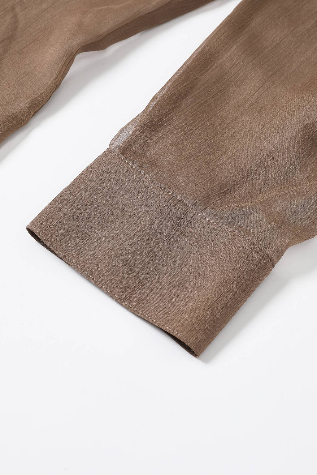 Yoryu Chiffon Shirt with Wave Texture Applique