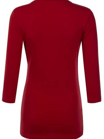 3/4 Sleeve Tank Tops Deep V-Neck Surplice Wrap