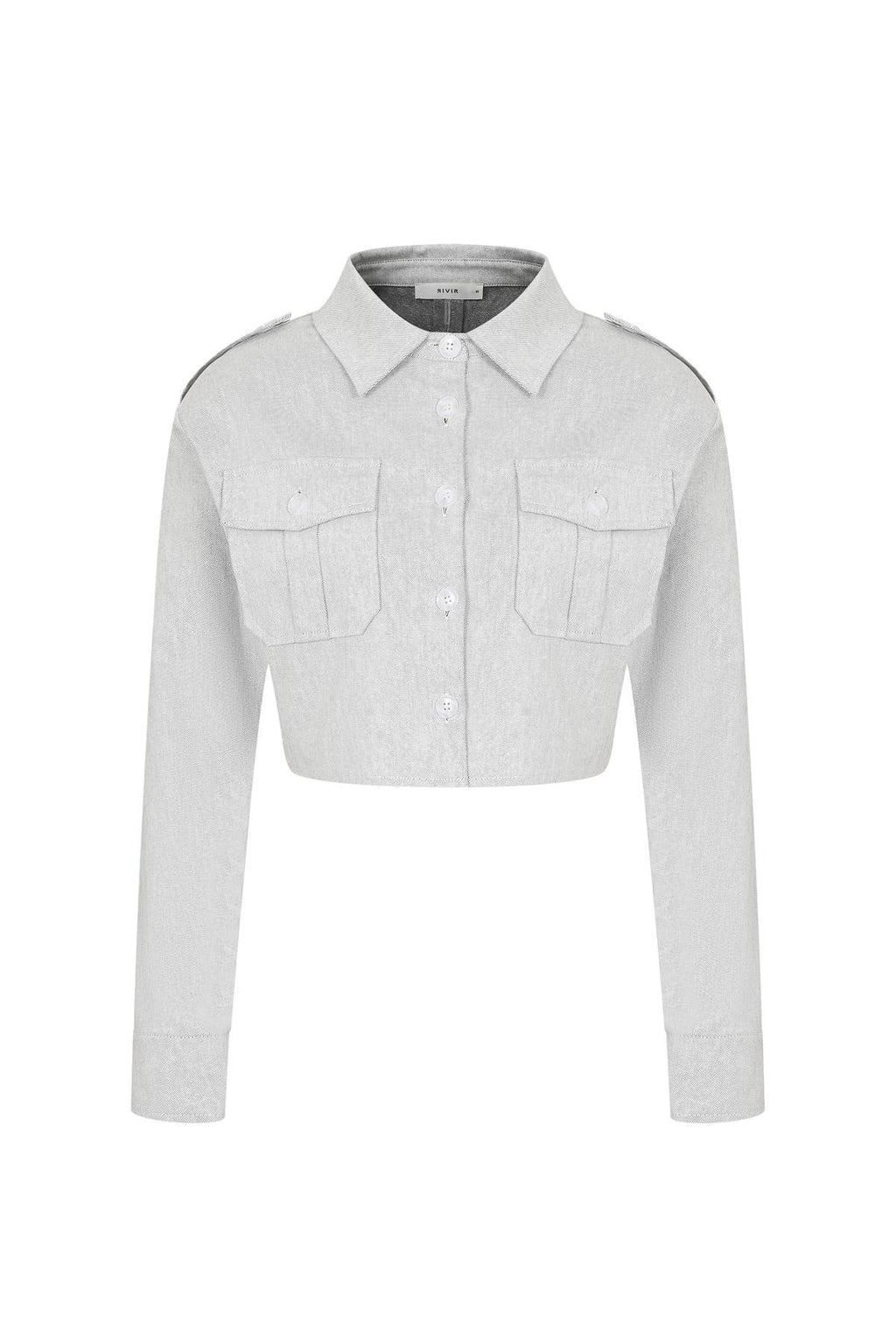 Day Trip Woven Button Down Crop Jacket