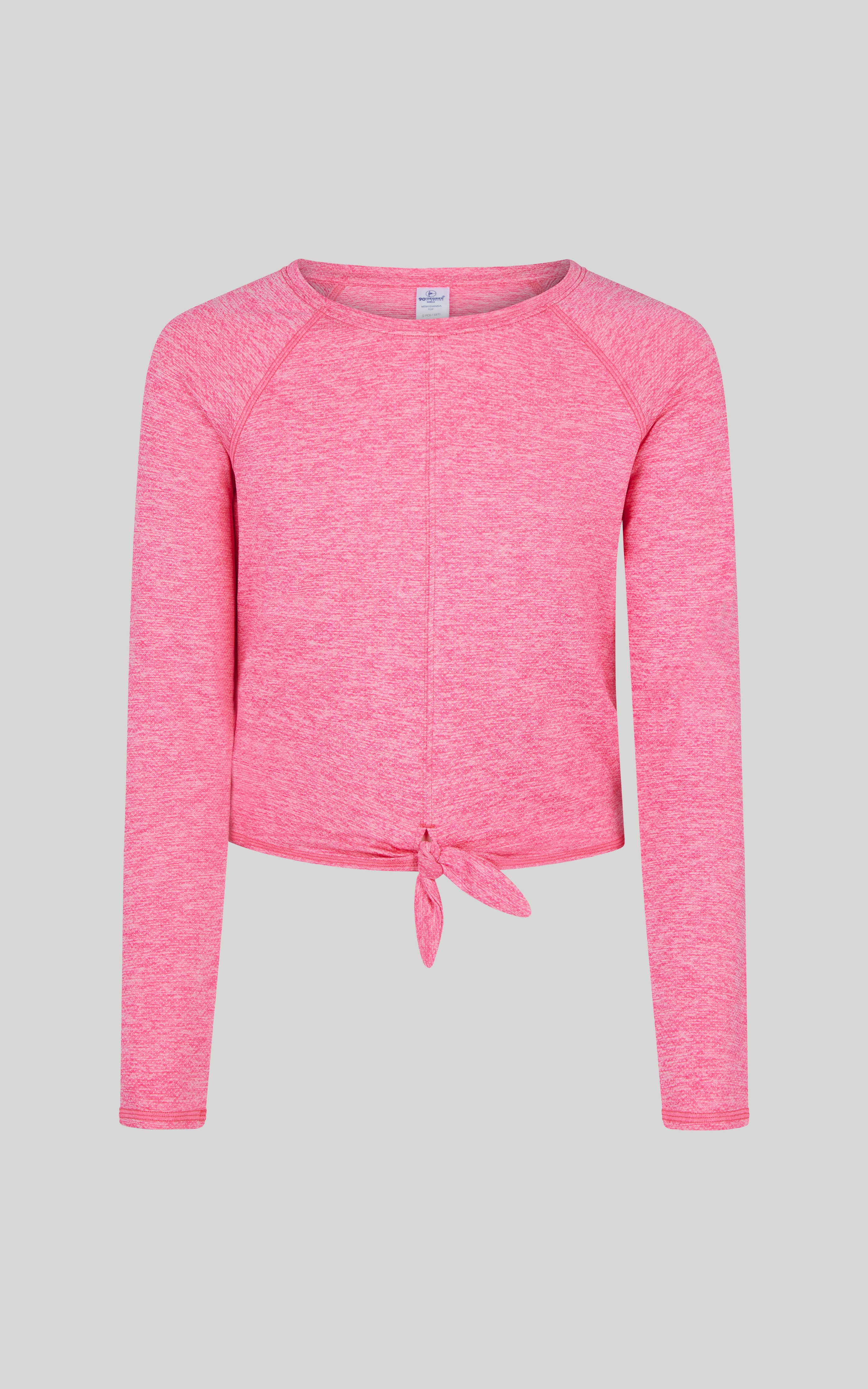 Girls Mesh Tie Front Top and Basic Top - 2 Pack