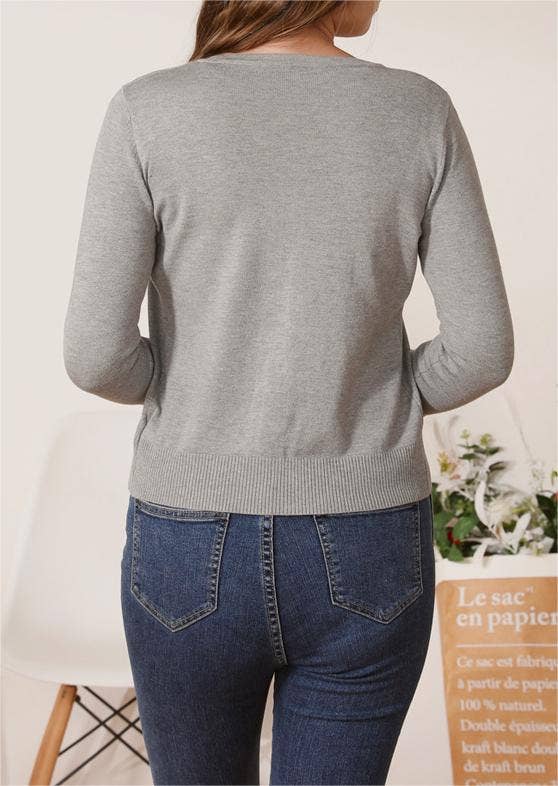 Knitted sweater cardigan jacket top