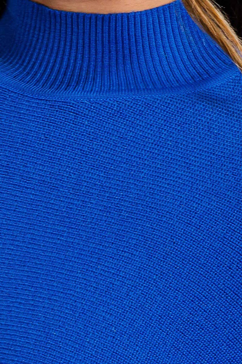 LONG SLEEVE MOCK NECK KNIT CROP TOP