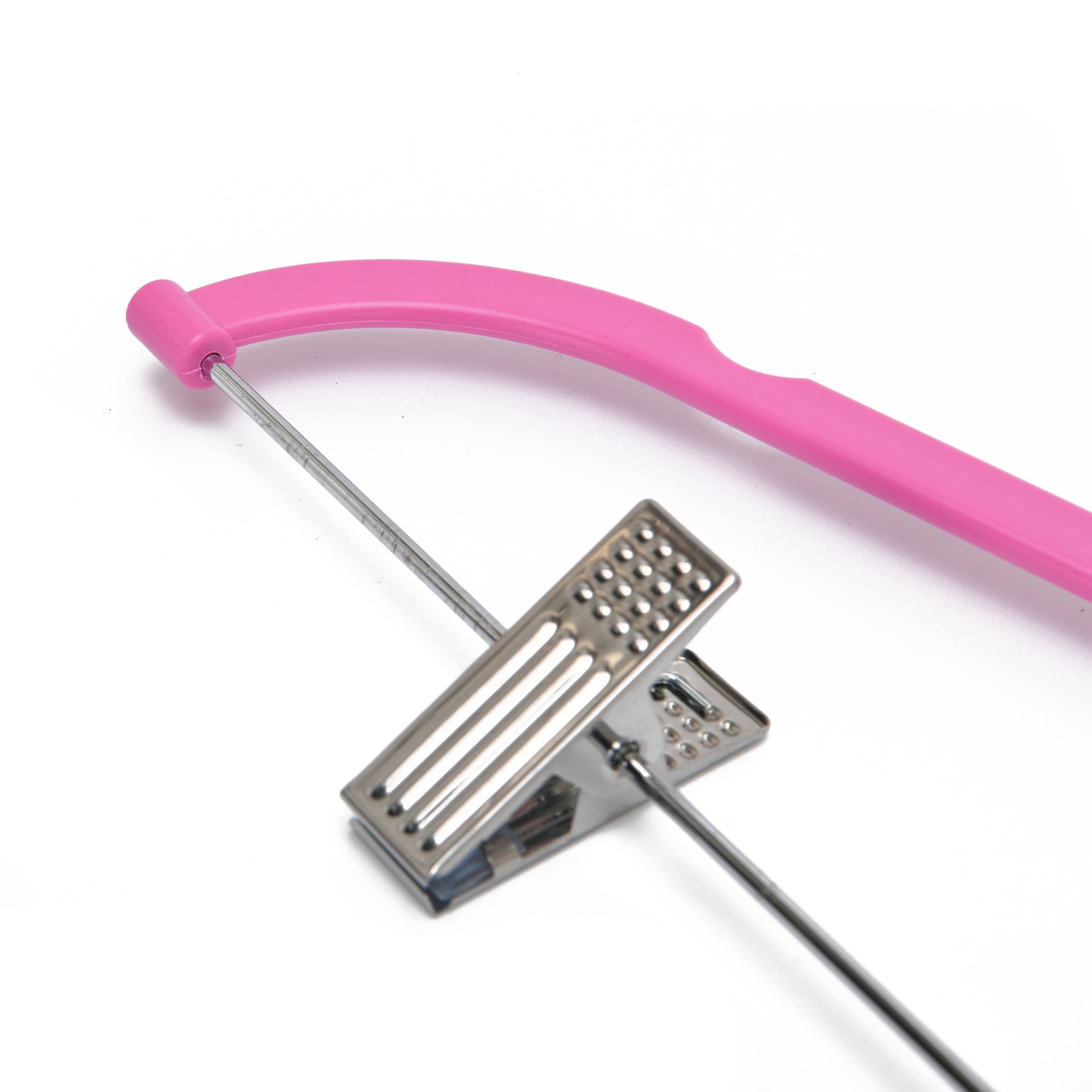 PL055 Slim Plastic Skirt Hangers - Pink