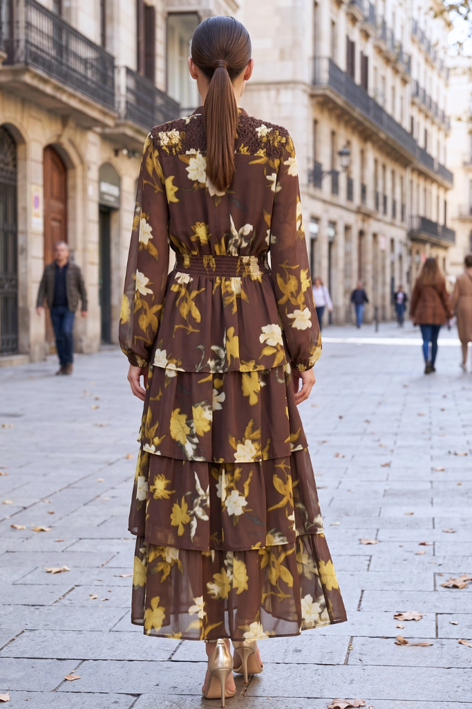 Floral Full Dress R8970