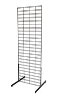 2' X 6' Black Slat Grid Standing Grid Screen