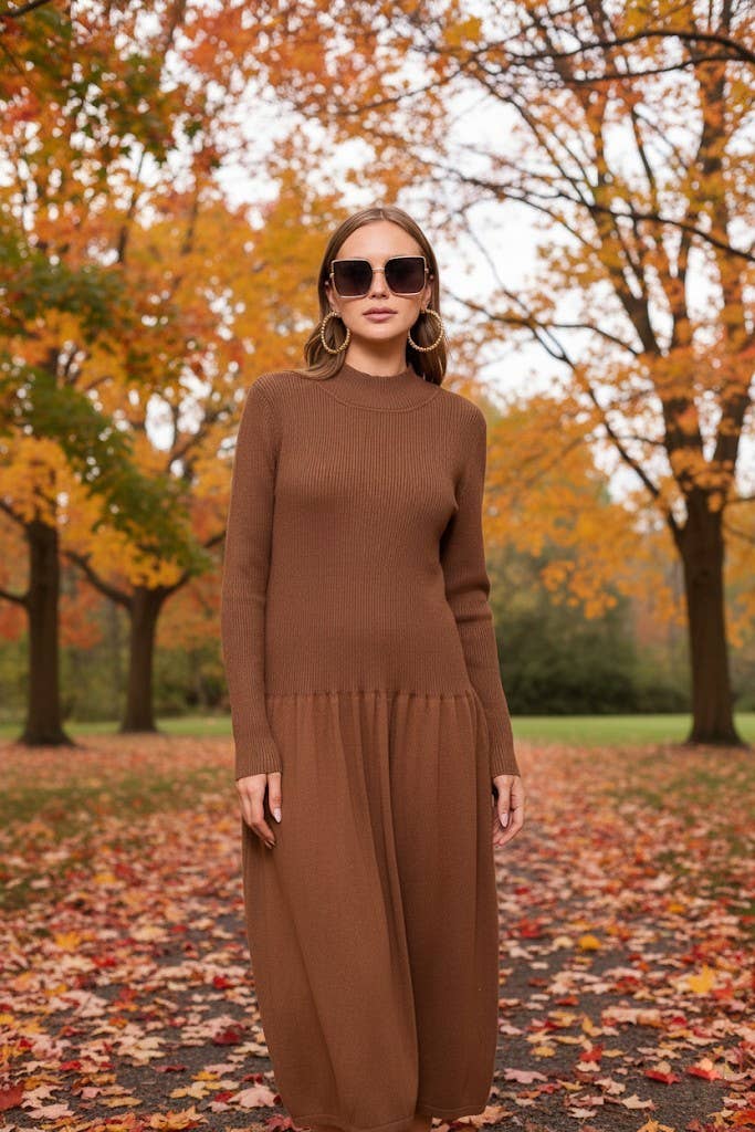 Flowy Knit Midi Dress