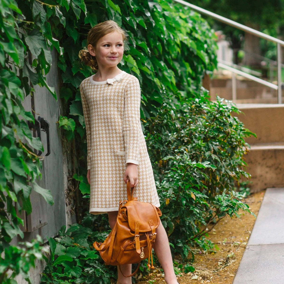 Bow Detail Organic Sweater Dress
