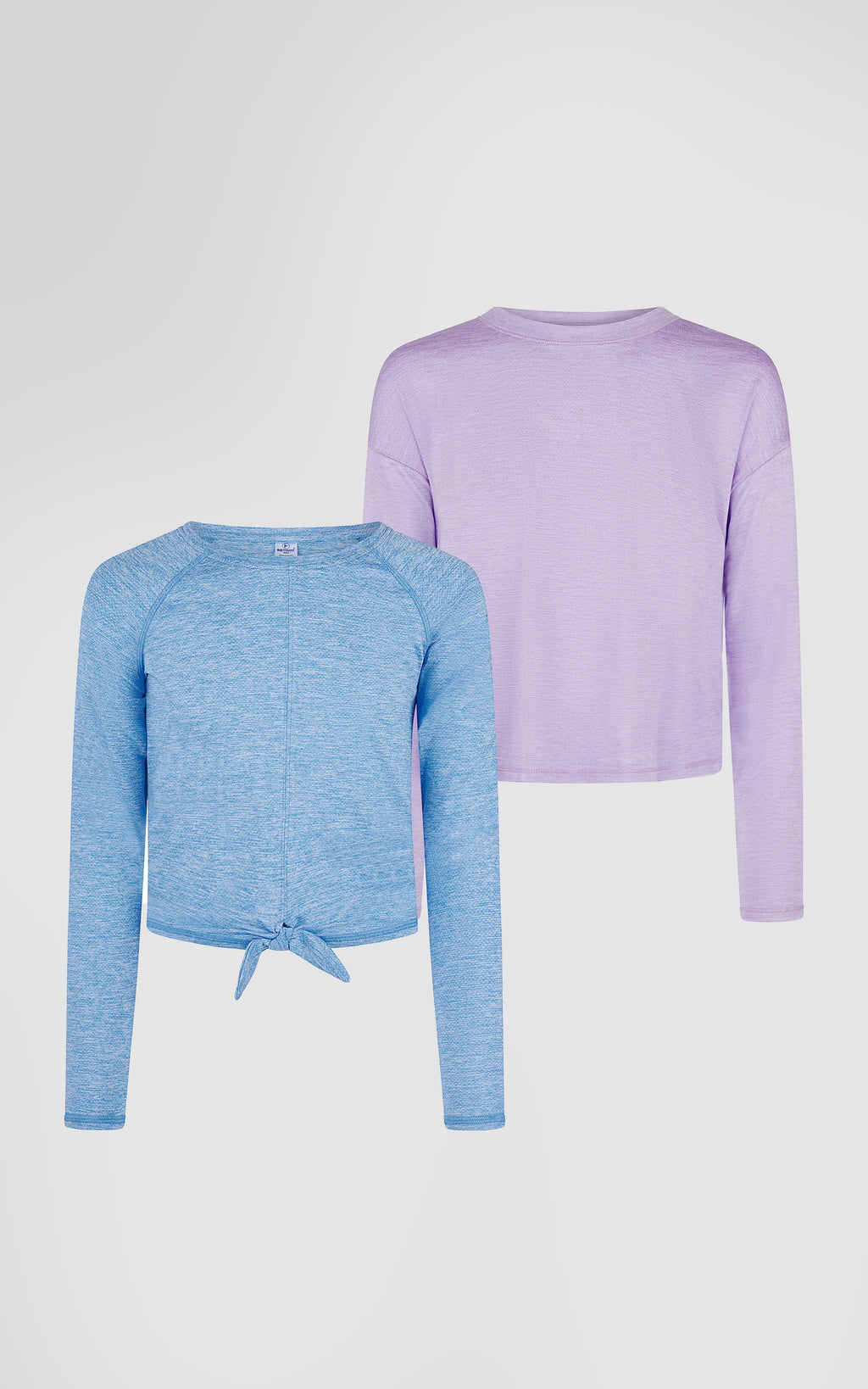Girls Mesh Tie Front Top and Basic Top - 2 Pack