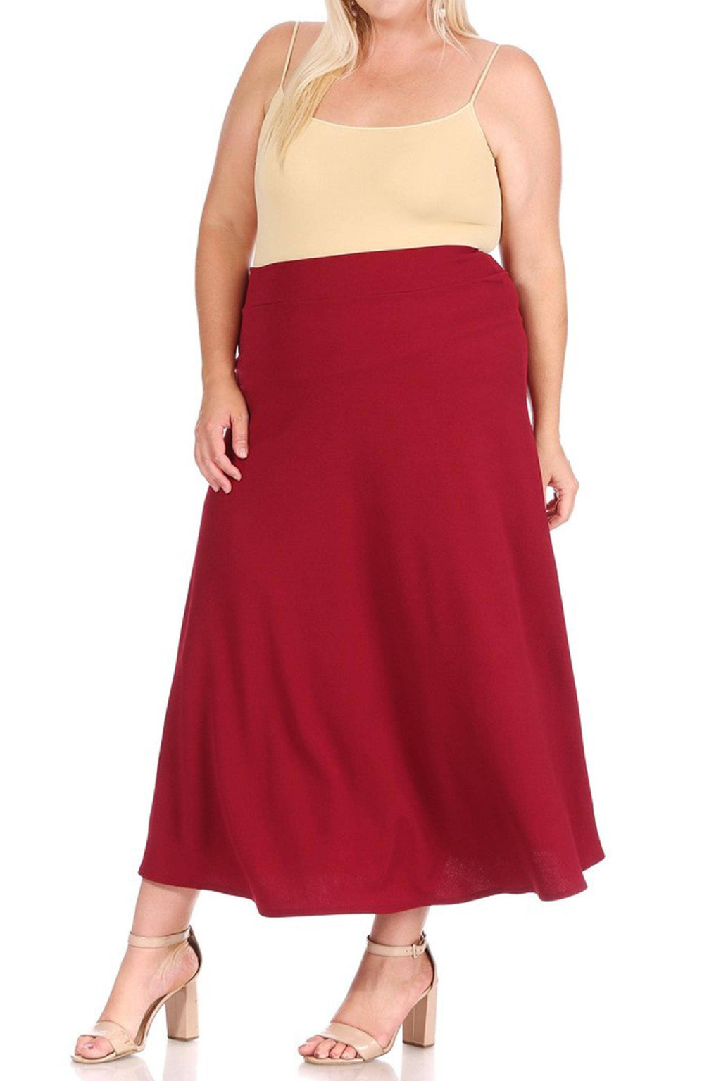 Women's Plus Size Flare A-line Long Skirt