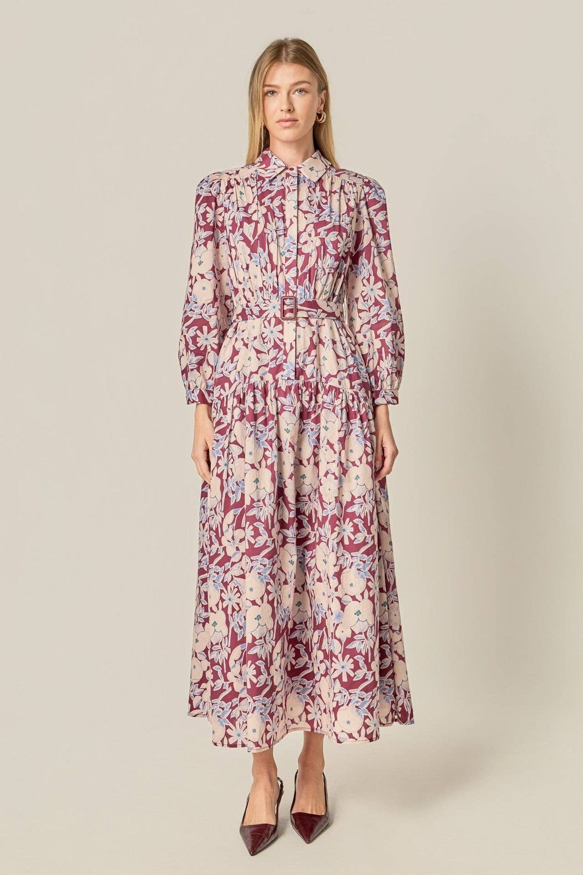 Printed Midi Dress