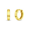 Rounded Classic 9mm Girls Hoop Earrings - Sterling Silver