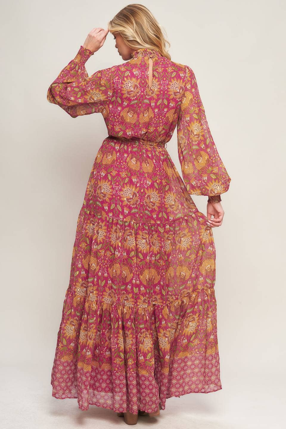 A printed woven maxi dress - ID20477