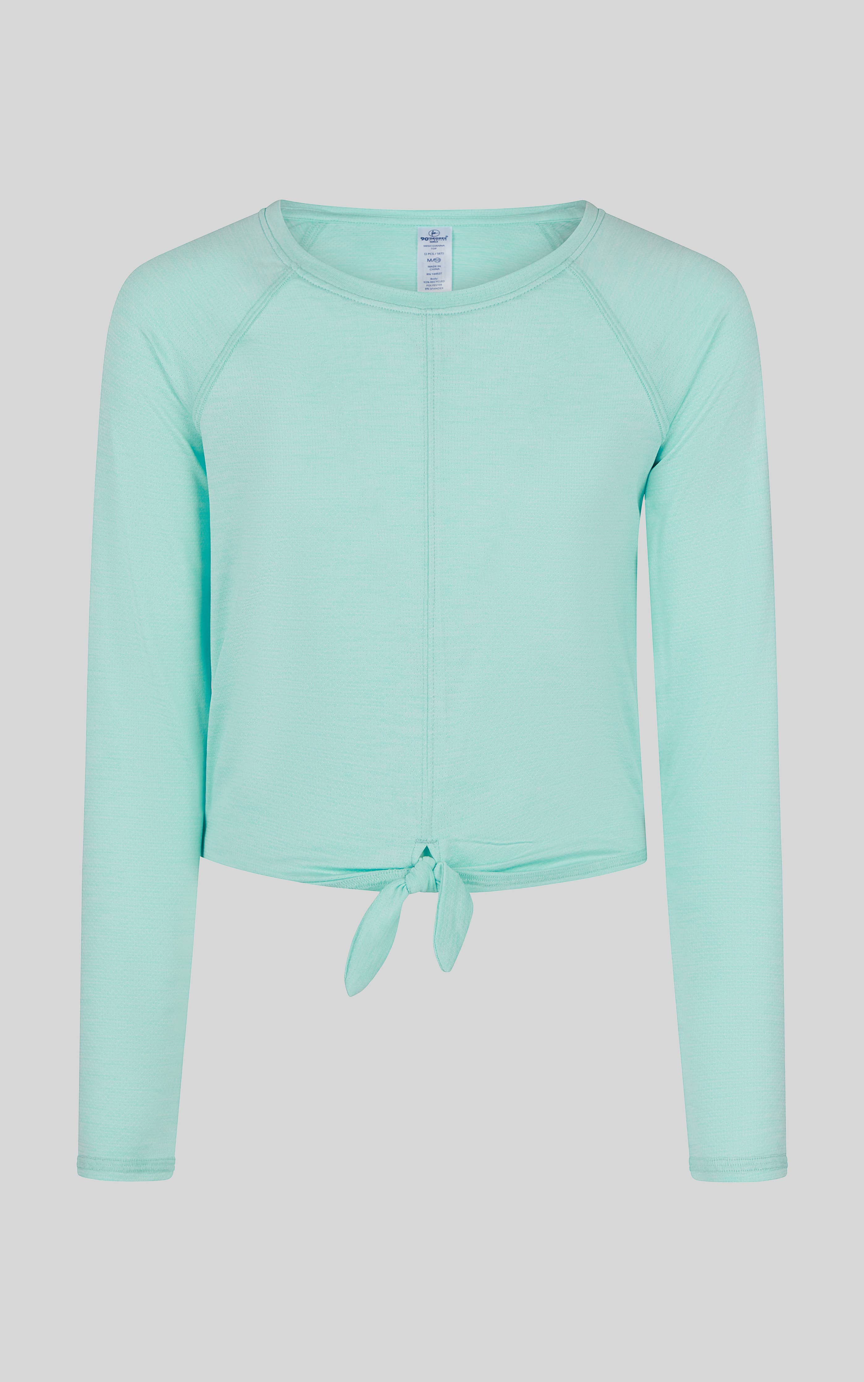 Girls Mesh Tie Front Top and Basic Top - 2 Pack
