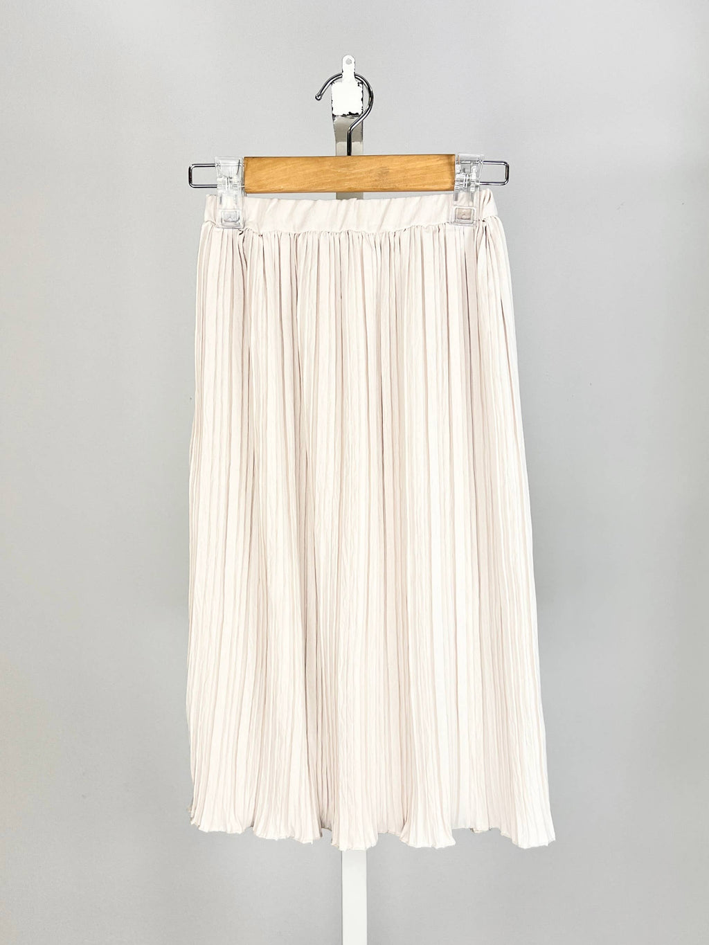 Long pleated skirt with elastic waistband for girls: Bleu ciel
