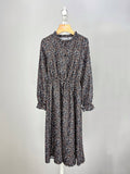 Liberty floral print long dress with long sleeves for girls