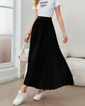 Casual And Elegant Pleated Swing Skirt