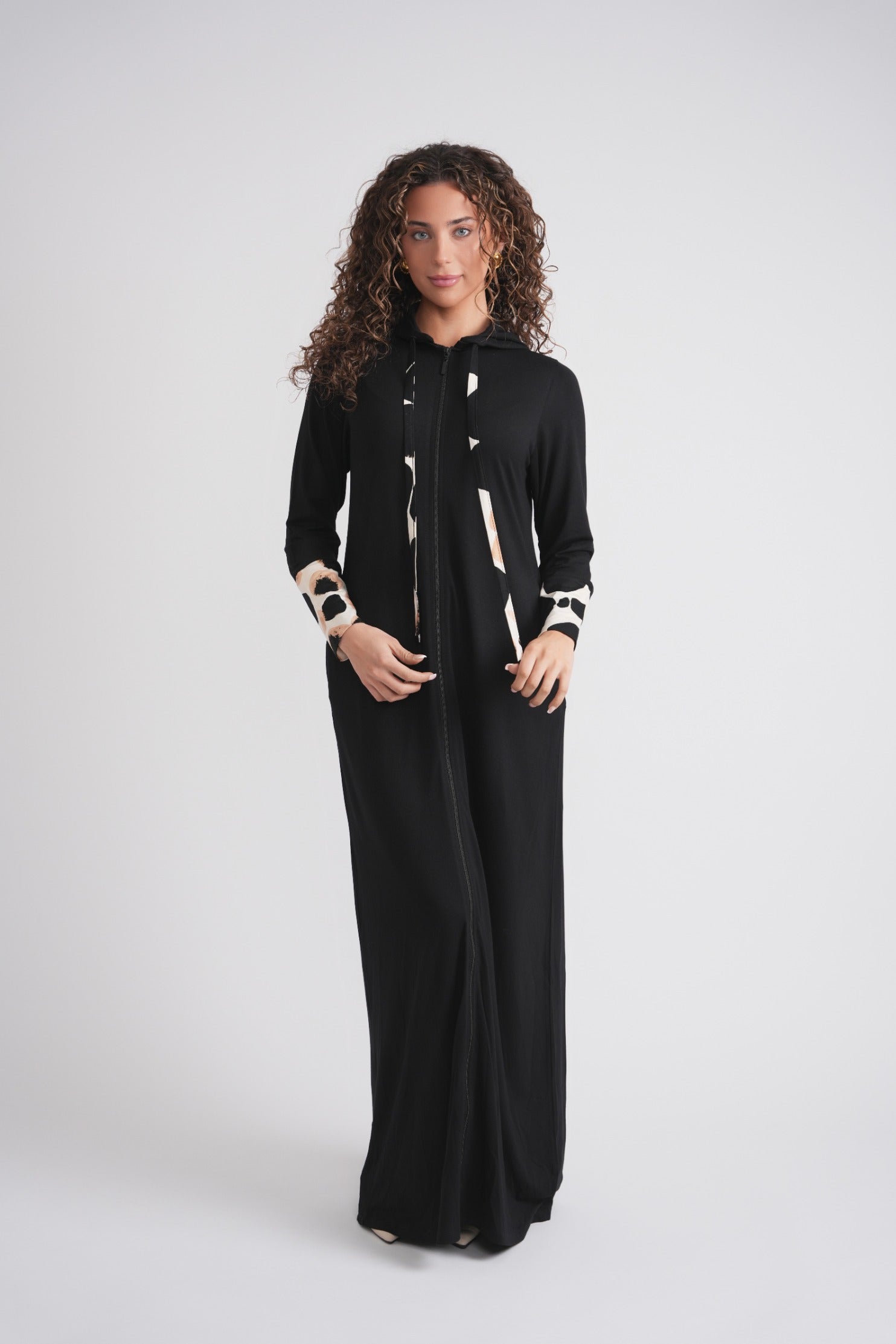 Printed Drawstring Morning Robe