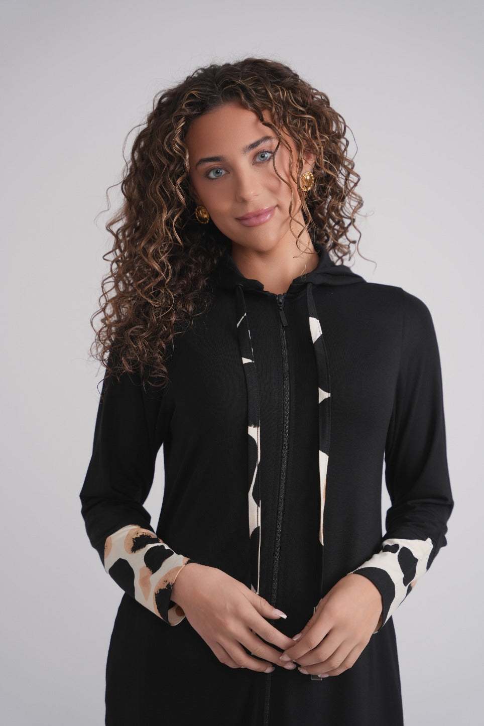 Printed Drawstring Morning Robe