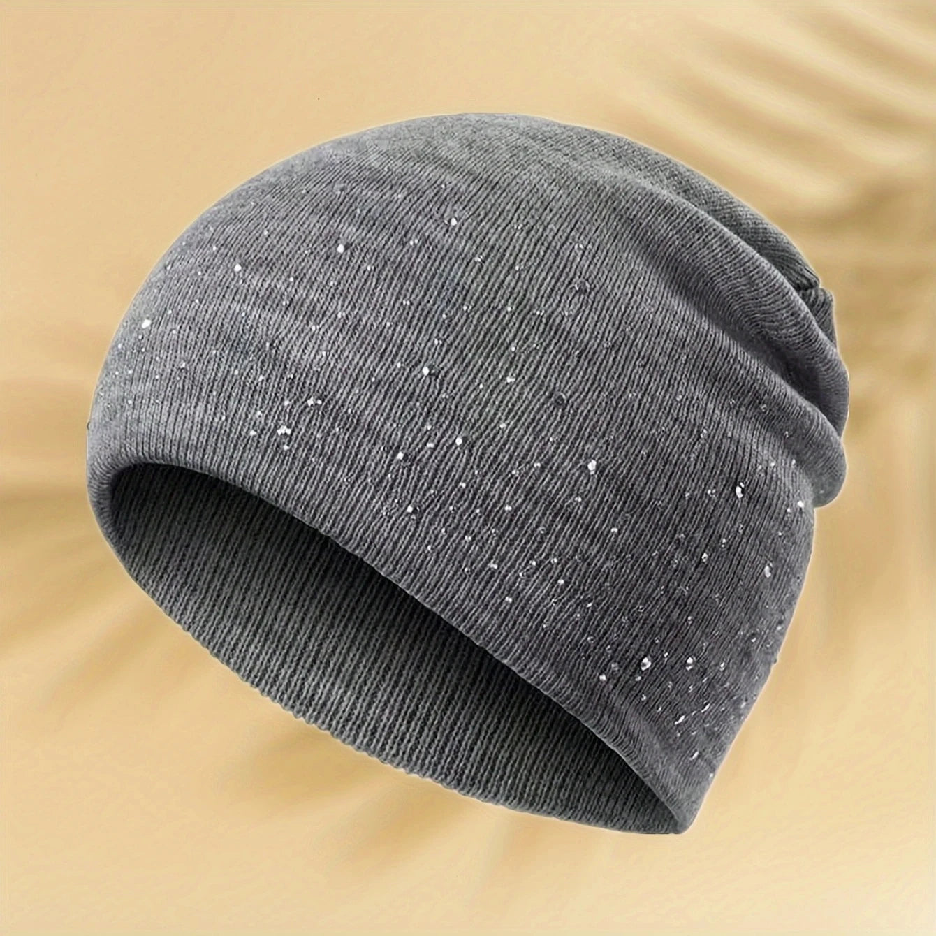 Winter women's hats - warm hats with diamond decorations