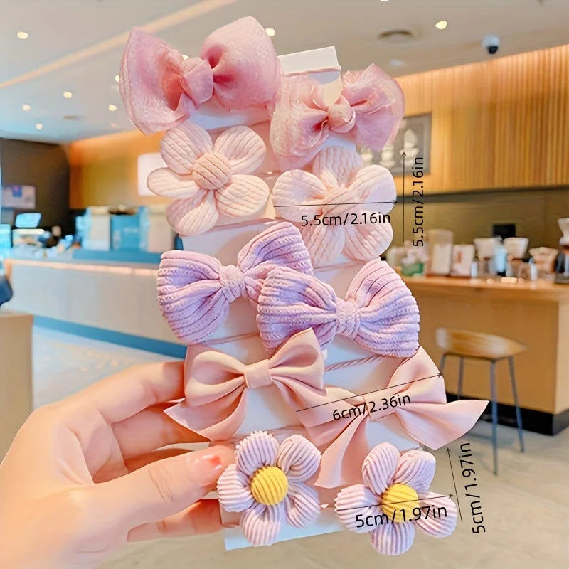 10 Pieces Bow Flower Design