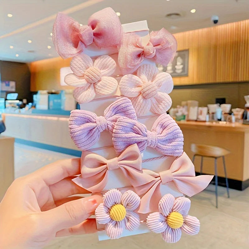 10 Pieces Bow Flower Design