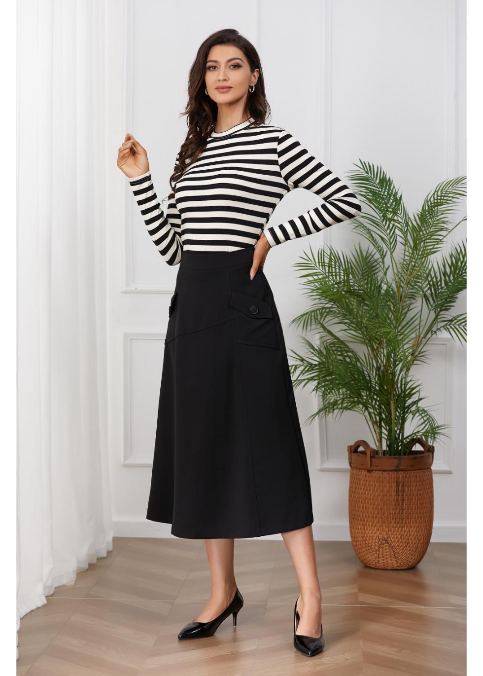 Black and White Striped Shirt