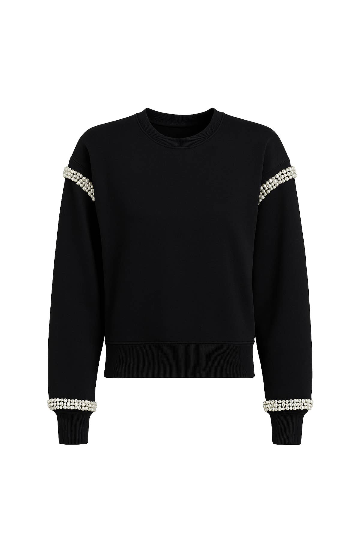 All Day Crew Neck Sweatshirt With Beaded Trim