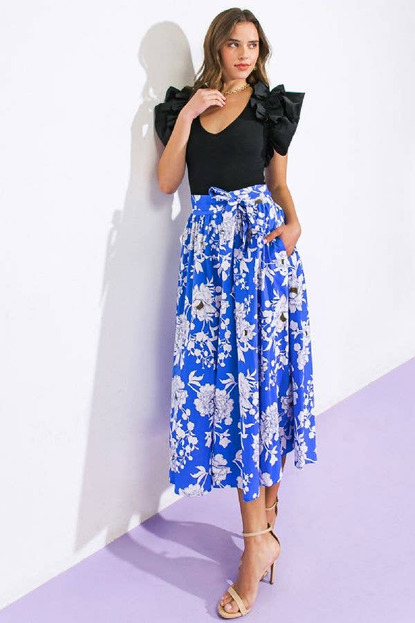 A printed poplin skirt - IK7506