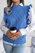 KNITTED PRISMATIC VEST SWEATER_CWOSWL1750