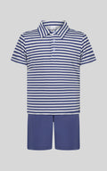 Little Boys Performance Short Sleeve Polo Shirt and Shorts
