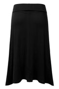 AWBMS204_High Waist Elastic Flared Midi Skirt