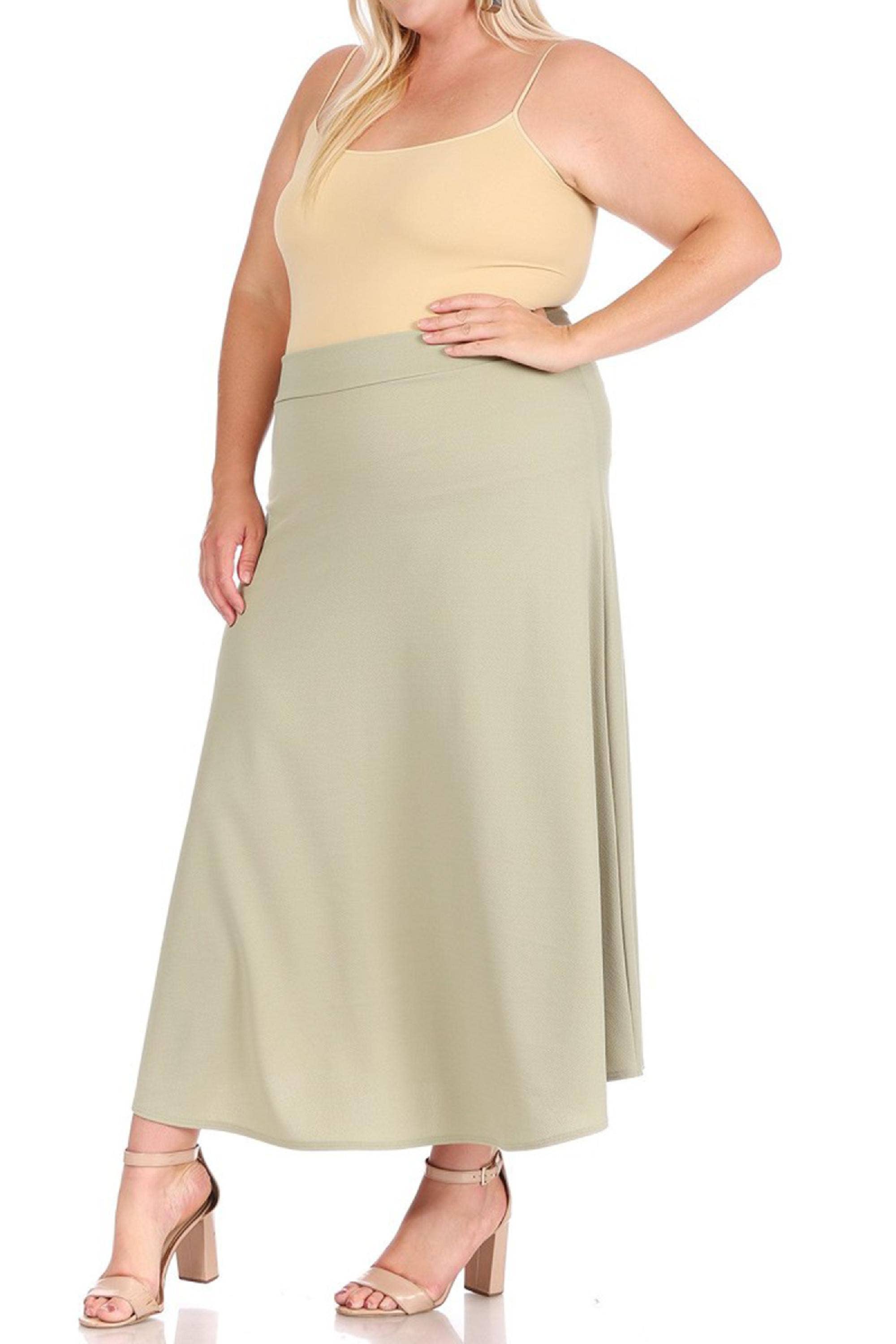 Women's Plus Size Flare A-line Long Skirt